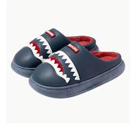 QDLTGBD Pantofole Invernali Uomo Pantofole di Cotone per Gli Uomini Shark Winter Fun Indoor Home Pantofole Spessa Suola Calda Antiscivolo Student-grey-42 43ue