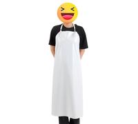 QDMHA Grembiule Impermeabile in PVC Bianco, Grembiule da Lavoro Pesante, Resistente all'Olio e ai Prodotti Chimici, per Uomini e Donne, Ideale per Cucina, Giardinaggio e attività Industriali