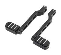 QDouiMOO Pedale del cambio pieghevole Pedane del cambio con punta tallone per Touring per Road per King per Street per Glide 1988-2023 per Softail per Slim per Fat Boy 1986-2017(Black Set A)