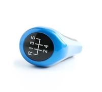 QDouiMOO Pomello del cambio blu per BMW Serie 1 3 5 6 E90 E91 E92 E46 E53 E81 E82 E83 E87 E60 E61 E63 E65 per X1 per X3 per X5 Penna a sfera per braccio Pomello Leva del Cambio(5Speed Blue)