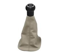 QDouiMOO Pomello del cambio in pelle beige a 5 velocità, cuffia del cambio per VW per Passat B5 B5.5 FL 1998-2004, leva del cambio Pomello Leva del Cambio(Type 1)