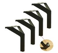 QDOXGWBH Gambe per mobili in Metallo, Gambe per tavoli in Ferro, Piedini per divani Neri, Gambe per tavolini da caffè, Gambe per armadi, Piedini di Supporto, componenti per mobili, Elevata durezza, 4