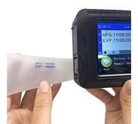 QDTimes mini printer Label printer Faith 25 languages Handheld Printer Portable Small Inkjet Coding Machine Production Date Mini Fast Dry Print Height12.7mm (Printer+1*Yellow Ink cartridge)