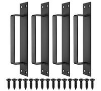 Qeapug Confezione da 4 maniglie per porte nere, maniglie per porte scorrevoli, maniglie per porte della stalla,maniglie per porte dell'armadio,200 x 40 mm