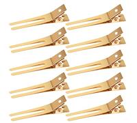 Qearl 100 clip a doppio rebbio da 4,5 cm, dorate, per arricciare i capelli (4,5 cm)