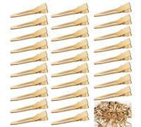 Qearl 120 clip a coccodrillo da 4,5 cm, a polo singolo, dorate, per arricciare e acconciare i capelli (oro)