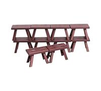Qectial 10 Pezzi 1:12 Mobili per Casa delle Bambole Ornamenti Tiny House Decorazione Retro Giardino delle Fate Fai da Te Miniatura Sedia per