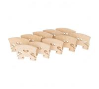 Qectial 10 Pezzi Ponte per Violino Ponte Violino Ponte Strumento Ad Arco Supporto Corde in Acero Naturale con Venatura Visibile per Setup Strumentale E Taratura Adatto a Laboratori Liuteria