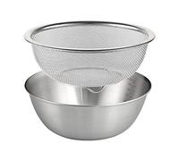 Qectial 2 Pezzi per Lavare Ciotola per Lavare Il Riso Colino per Alimenti Set per Pasta Spaghetti Riso Sciacquatore Colino Lavatrice, 22 CM