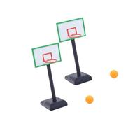 Qectial 2X Canestro da Basket in Miniatura per Casa delle Bambole con Palline in 1:12 per Tavolo da Sabbia