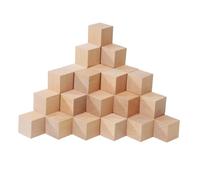 Qectial 50 Pezzi di Blocchi di Legno, Giocattoli per La Matematica, Conteggio, Mini Giochi, Piccoli Cubi, Blocchi Da Costruzione per Bambini Dai 3 Anni in Su, Marrone, M