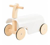 Qectial Bilanciere a Ruote Multiple in Legno Leggero Giocattolo a Bilanciamento con Ruote in Gomma Antiscivolo a Basso Profilo per Area Giochi, Bianco