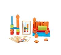 Qectial Blocchi da Costruzione Bambini Set Creativo Gioco Impilabile Puzzle Educativo Carte Legno Eco Favorisce Motricità Fine Ragionamento E Gioco Condiviso Adatto a Casa Scuola Regali Tempo Libero