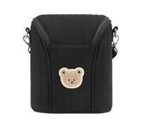 Qectial Borsa per Il Latte Materno, Borsa Termica per Il Latte, Elegante Borsa Porta Isolata, Organizer per a Casa, Asilo Nido, Nero, Taglia unica bambino