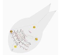 Qectial Calcolatore con Braccetti Trasparente da Navigazione Manuale Righello con Conversione Della per Cartografi, 1 50000, Riggidità