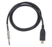 Qectial Cavo di Registrazione per Chitarra USB Da 6,35 Mm, Professionale, Accessorio, Adattatore Portatile Pratico di, Collegamento USB per, 2m