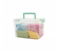 Qectial Children Decimal Materiale con Blocchi Base Dieci Cubetti Barrette Piastre Grande in Plastica con Scatola Trasparente Richiudibile Adatto per Scuola Supporto Insegnanti Attività Genitori