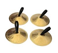 Qectial Cimbali Da Dito Strumento Musicale Battiti Accessori per Feste per Bambini Esibizione Cimbali a Mano Robusti Cimbali Da Dito in Metallo, 4 Pezzi