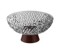 Qectial Ciotola Decorativa per Frutta, Vassoio con Supporto Removibile, Multifunzionale, con Foro di Drenaggio, Design Rotondo in PP, Adatta per La Casa E Il, Grigio