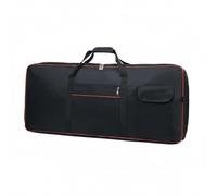 Qectial Custodia Impermeabile per Tastiera Elettronica di Tessuto Oxford Antigraffio Tasche Supplementari Struttura Leggera Maniglie Doppie Adatta a Trasporto, Rosso, 61-Key S