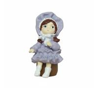 Qectial Doll Figurine Bambola Miniatura Personaggio Collezionabile Accessorio Action Figure Plastica Stile Retrò Giapponese per Case Delle Bambole Pezzo, Ragazza In Viola