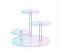 Qectial Espositore Acrilico Ripiano Scaffale Supporto Riser con Livelli Rialzati Compatti Che Ottimizzano lo Spazio E Mettono in Evidenza Dettagli di Figure E, Multicolore, size to 2