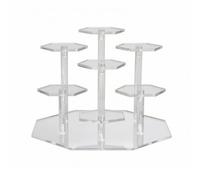 Qectial Espositore Acrilico Ripiano Scaffale Supporto Riser con Livelli Rialzati Compatti Che Ottimizzano lo Spazio E Mettono in Evidenza Dettagli di Figure E, Trasparente, size to 6