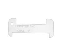 Qectial Gauge Utensile di Misura per Crostacei Strumento Cucina Portatile Righello per Granchio Acrilico Facile da Trasportare Adatto per Chef E