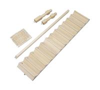 Qectial in Legno in Miniatura in 1/12 per Case delle Bambole, Gradini Non Verniciati, Modello per Mobili per Case delle Bambole, Modello di Corrim, Corrimano Sinistro