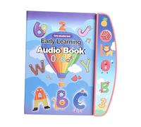 Qectial Libro Parlante per Imparare L'inglese, Giocattolo Elettronico, Regali Divertenti, attività Parlante, 3-6 Anni, età Prescolare, Interattivo, Rosa