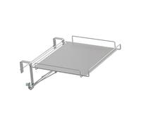 Qectial Mensola Portaoggetti per Ante di Armadietti, Ripiano Estensibile Da Bancone, Organizer Multifunzionale in Acciaio Inox per Ante di Armadietti per Bagn, Argento