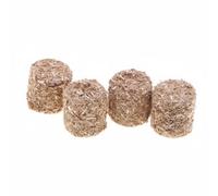 Qectial Mini Farm Haystack Set Miniatura Fieno Balle Ornamentali Props Dettagli Rustici in Legno per Scenografie Campagna Diorami Modellini Casa Delle Bambole, Cilindrico