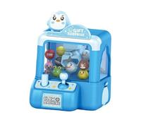 Qectial Mini Macchina Acchiappa Giocattoli Macchina Vending Giocattolo Elettronico Dispensatore Gioco Interattivo Animale Portatile con Presa Facile E, Pinguino