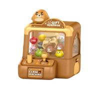 Qectial Mini Macchina Acchiappa Giocattoli Macchina Vending Giocattolo Elettronico Dispensatore Gioco Interattivo Animale Portatile con Presa Facile E, Orso