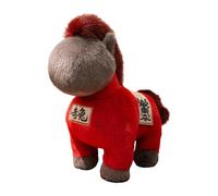 Qectial Peluche a Forma di Cavallo, Oggetto da Collezione E Decorazione da Tavolo, Realizzato in Materiale Piacevole per La Felicità E Il Fascino Come Regalo, Rosso