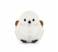 Qectial Peluche Uccello Bambola Morbida Animale Soffice Ripieno Materiale Poliestere Imbottito Cuciture Ricamate Compagno Coccolone Adatto a Camera Bambini Stanza Ragazze Regalo, White Tit
