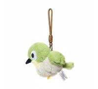 Qectial Peluche Uccello Bambola Morbida Animale Soffice Ripieno Materiale Poliestere Imbottito Cuciture Ricamate Compagno Coccolone Adatto a Camera Bambini Stanza Ragazze Regalo, White-eye W Lanyard