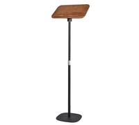 Qectial per Libri da Pavimento perficie in Legno Stabile da Lettura con Base Rotonda Resistente Ai Graffi Ricette per Libreria, Nero