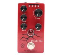 Qectial Processore Pedale Chitarra Modulazione Professionale Stompbox Comandi Rotativi Interruttore a Leva Footswitch Sensibile Scocca in Metallo Ingressi E, CRUNCH PRO