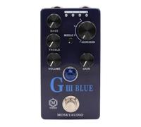Qectial Processore Pedale Chitarra Modulazione Professionale Stompbox Comandi Rotativi Interruttore a Leva Footswitch Sensibile Scocca in Metallo Ingressi E, G III BLUE