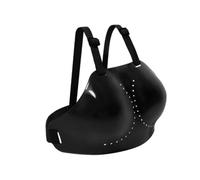 Qectial Protettore Torace Scherma Donna Pettorale Antiurto Scudo Ventilato con Cinghie E Linguette di Fissaggio Superficie Contornata Adatto per Allenamenti Prolungati Ufficiali Adulti , Nero , L