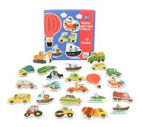 Qectial Puzzle Abbinamento Bambini Gioco Educativo Didattico Apprendimento Forme Colori Pezzi Grandi Sviluppo Ragionamento Concentrazione Adatto a Scuola, Puzzle Di Abbinamento Veicoli Da Traffico