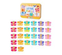 Qectial Puzzle di Abbinamento Gioco per La Abilità Motorie per Bambini in età Prescolare Apprendimento Migliora La Coordinazione Occhio-Mano Gioca, Alfabeto