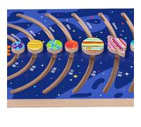 Qectial Puzzle Pianeti Gioco Educativo Solare Tabellone Celesti Movibile in Legno Stimola Apprendimento Coordinazione Manuale Adatto Bambini Aule Gioco, Giocattolo Scienza