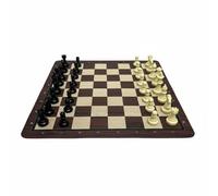 Qectial Scacchiera Portatile da Tavolo Tappetino Arrotolabile PE Set di Pezzi Robusti E Leggeri Ideale per Uso Scolastico E Organizzativo Adatta per Studenti, Pezzi+Tavola