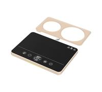Qectial Scalda Tazze Da Tavolo con Vassoio Riscaldante con Timer, Programmazione Intelligente, Piastra Scalda Caffè, Spegnimento Automatico Dopo per Le, Giallo Beige