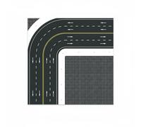 Qectial Traffic Base Sticker Striscia Pavimentazione Modulare PVC Stampato Duro Montaggio Rapido Adatta per Creazione Scenari Architettura Educazione, Modello 10