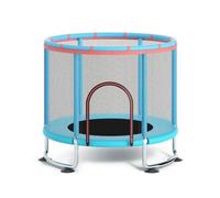 Qectial Trampoline Rotondo per Bambini con Rete Protettiva E Maniglia di Supporto con Piedini Antiscivolo E Struttura Resistente per Esercizio Fisico Adatto, color to 1