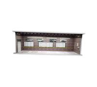 Qectial Vetrina Espositiva per Modellini di Auto 1/64, Modello di Scena in Miniatura con Luce LED, Scena di Parcheggio Decorativa E Antipolvere, Scatola Porta, Style G