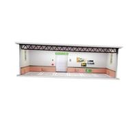 Qectial Vetrina Espositiva per Modellini di Auto 1/64, Modello di Scena in Miniatura con Luce LED, Scena di Parcheggio Decorativa E Antipolvere, Scatola Porta, Style F